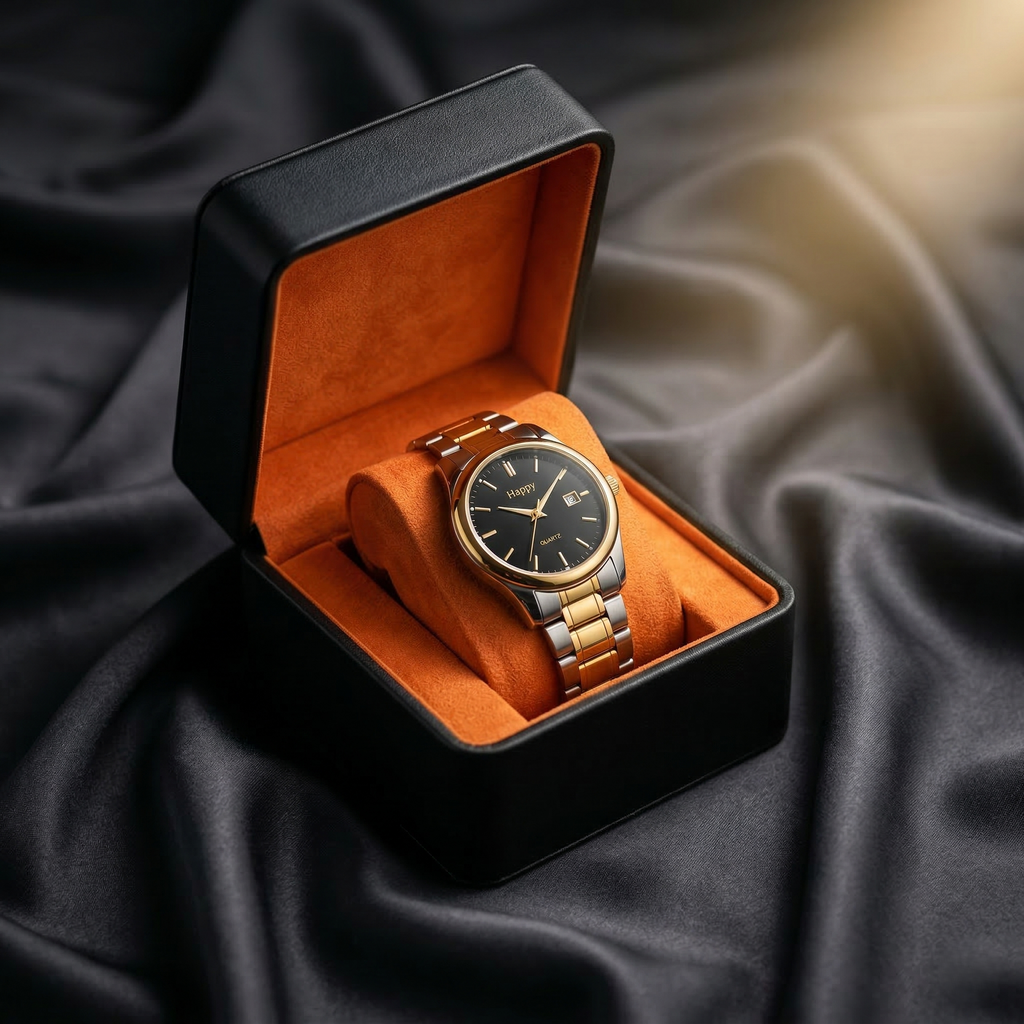 VENDO Legacy Noir & Or – Montre minimaliste bicolore